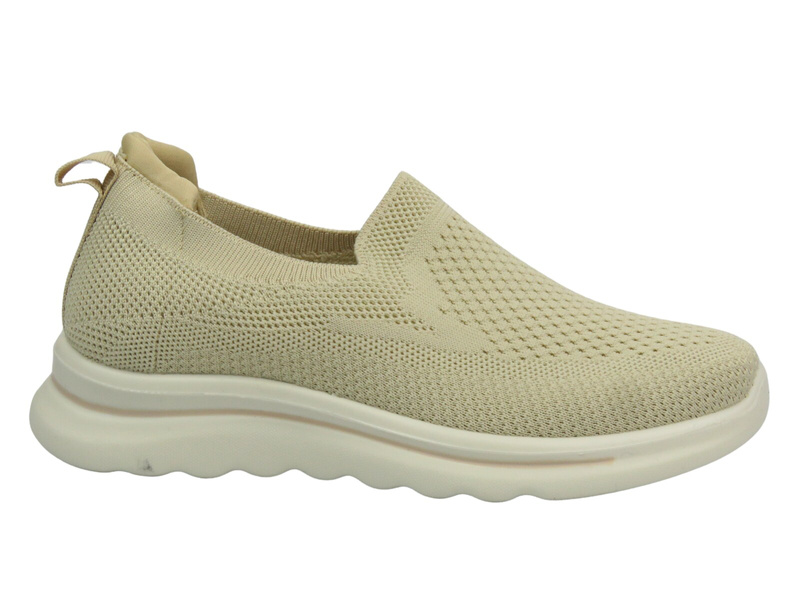 Látkové dámské sportovní boty - NEWS 22TX02-4815, béžové