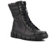Kožené kotníkové boty, dámské pracovní s vlnou - HELIOS Komfort 611-2, černé
