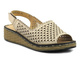 Dámské sandály s otevřenou špičkou - MANITU 910163-08, béžová