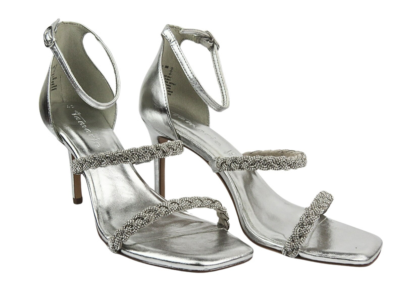 Elegantní dámské sandály na vysokém podpatku - Tamaris 1-28035-42, zlaté