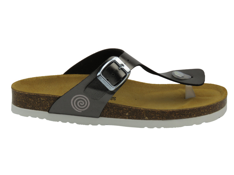 Dámské žabky se širokými pásky – Dr Brinkmann 700994-9, šedé