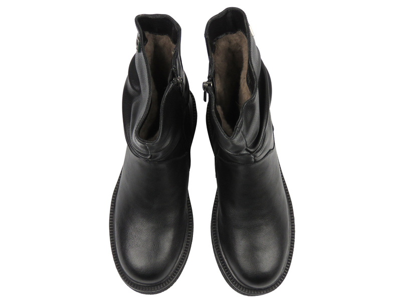 Stylové, zateplené dámské kotníkové boty Cambell 25-60316, černé