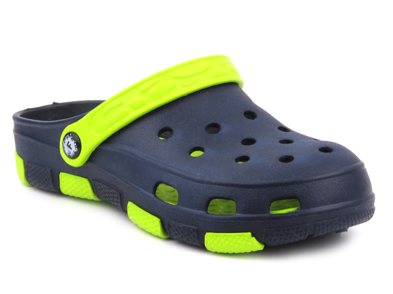 Dětské dřeváky - Realpaks PF-401, PF-402, tmavě modrá a zelená