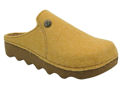 Dámské plstěné pantofle s korkovou podrážkou Inblu DK-12 Yellow Slip-On