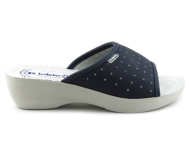 Dámské žabky s prolamovaným svrškem - INBLU PL-45, tmavě modrá