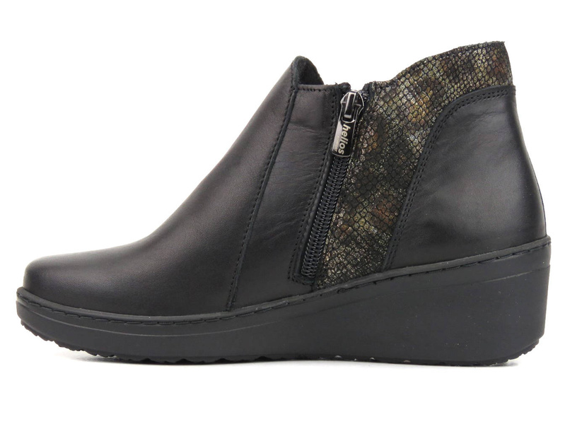 Elegantní dámské kozačky na klínku - HELIOS Komfort 596, černá 2