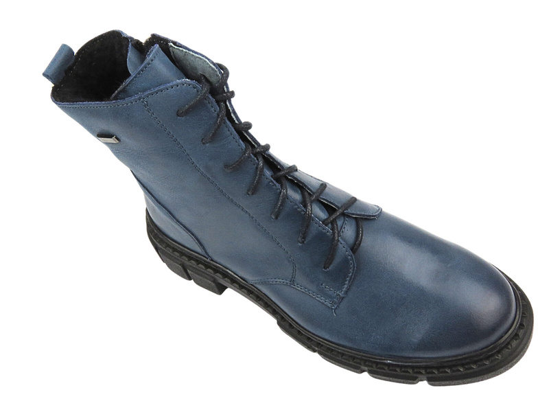 Kožené kozačky, dámské kozačky polské značky HELIOS Komfort 549, zelené