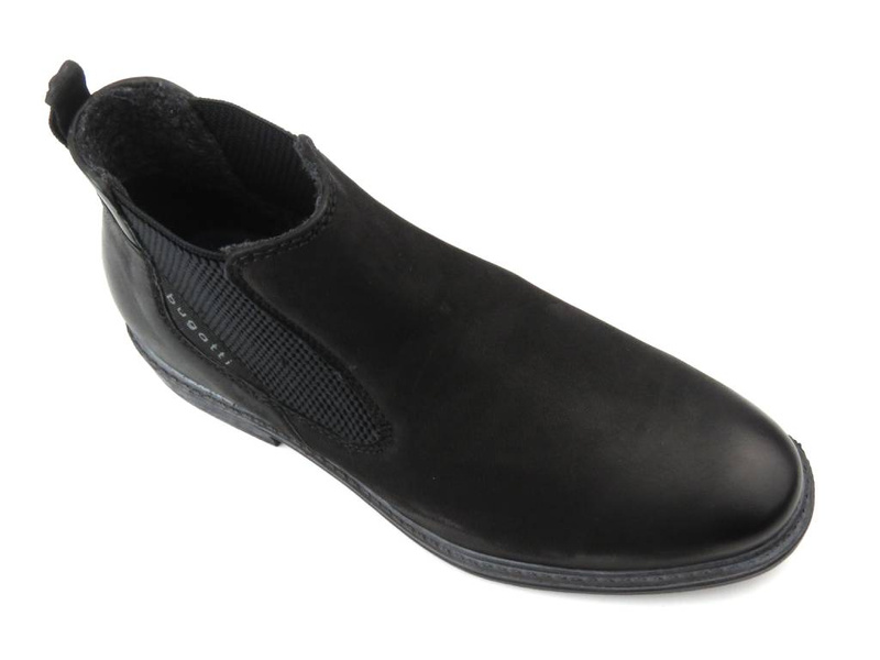 Pánské kožené Chelsea boty BUGATTI 311-A8Z30-3500, černé