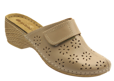 Dámské nazouváky s nastavitelným svrškem INBLU TR-2U, béžové  