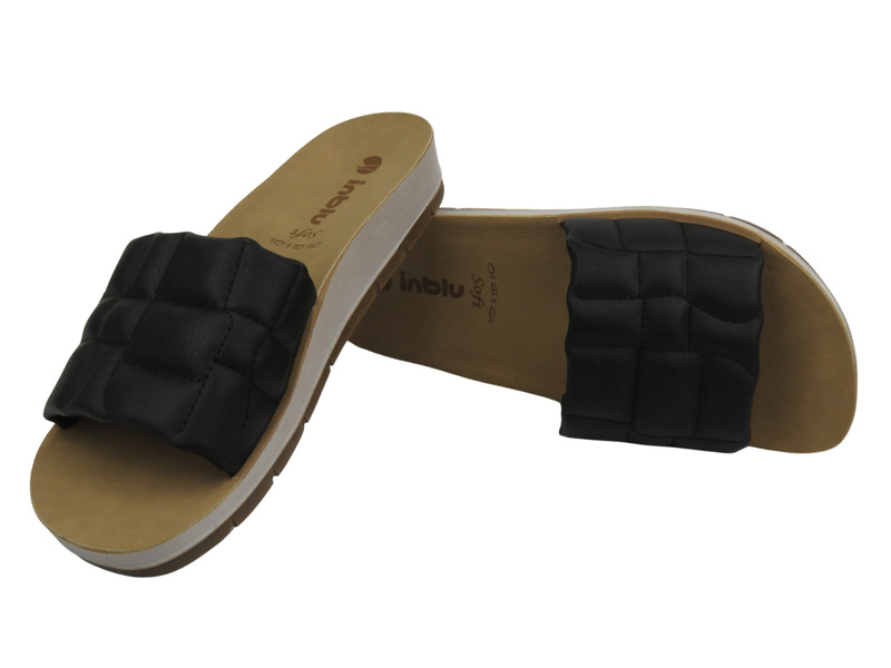 Dámské žabky z ekologické kůže - INBLU AMALFI, Black