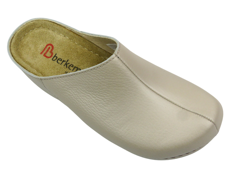 Kožené dámské sandály na klínku BERKEMANN 01753-702 Béžová nazouvací