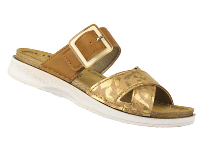 Pohodlné dámské pantofle Inblu FA-06, camel