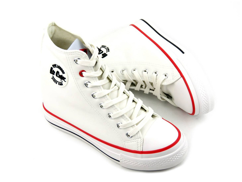 Dámské tenisky se skrytým klínem - LEE COOPER LCJ-21-48-0700L, bílé