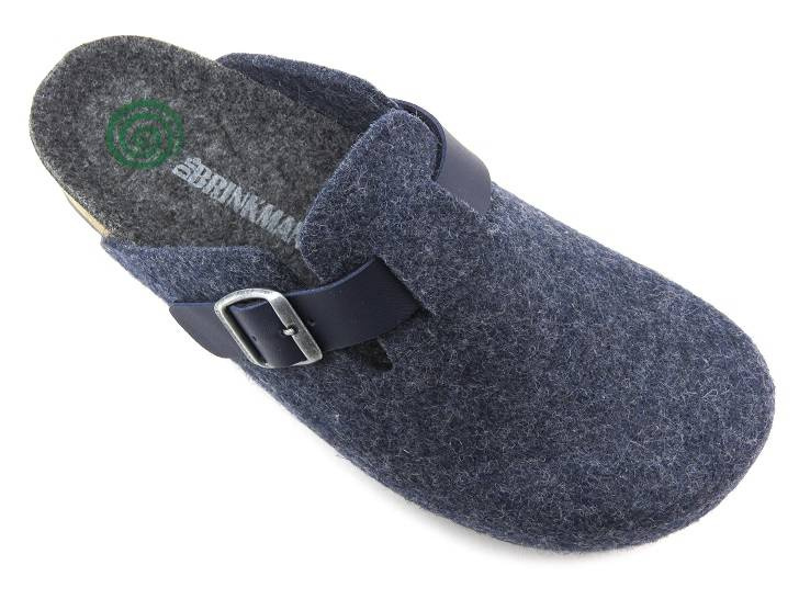 Pánské pantofle z přírodní plsti - BRINKMANN 220016-05, tmavě modrá