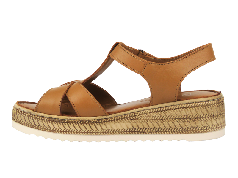 Dámské kožené sandály Nika Comfort 0162-214, hnědé