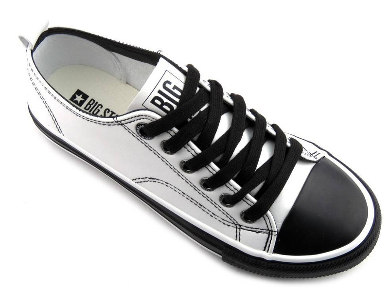 Dámské tenisky s černou podrážkou Big Star HH274147, bílé