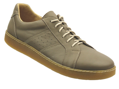 Pánské barefoot kožené minimalistické polobotky olivové Helios Komfort 829