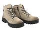 Zateplené dámské kotníkové boty - Potocki 23-12168, béžové