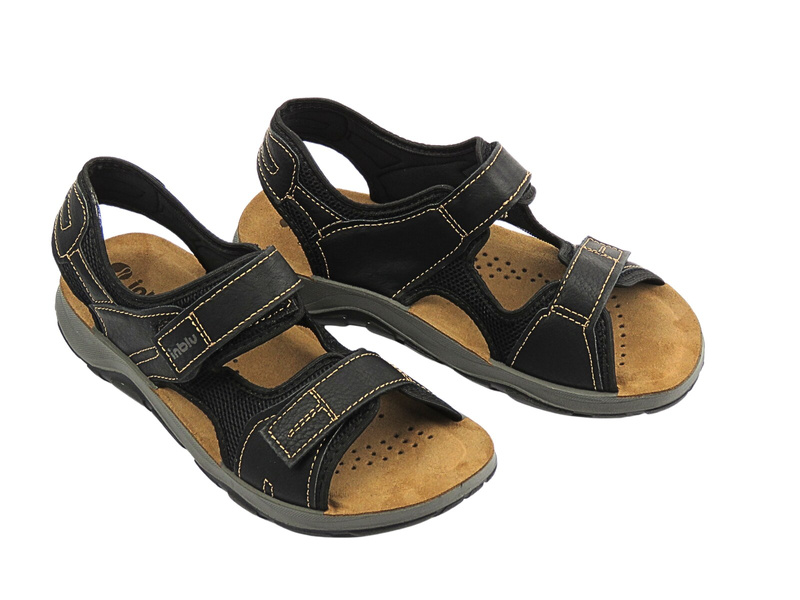 Pohodlné, klasické pánské sandály černé INBLU TL27-01