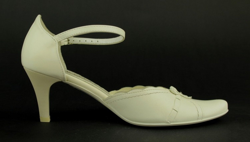 Kožené svatební lodičky Kotyl 022, ecru, II