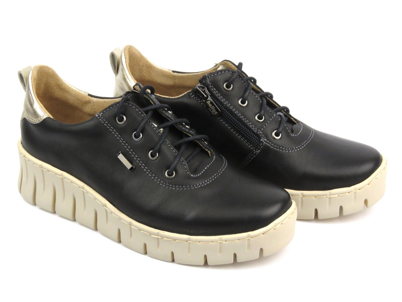 Dámská kožená polobotka - Helios Comfort 420, černá