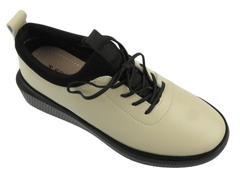 Béžové dámské kožené boty Sokolski GS J23-705