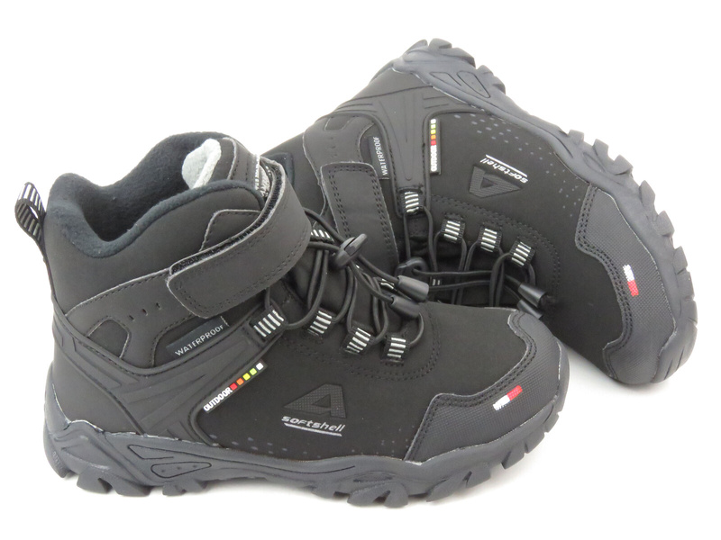 Dětské sněhule, zimní boty AMERICAN CLUB WT 65/22 WT 108/22 a WT 65/23, černé