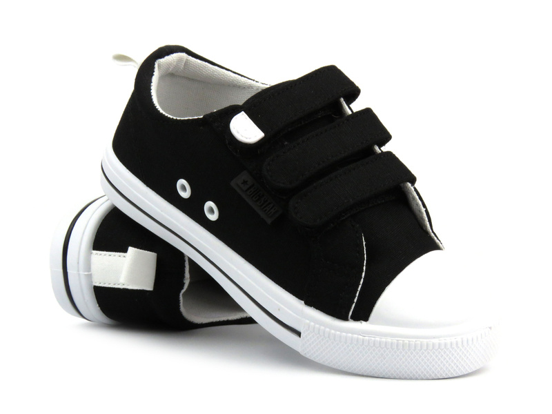 Dětské tenisky, sportovní boty na suchý zip - Big Star LL374011, černé