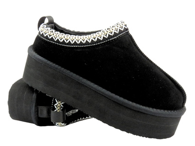 Venezia Dámské pantofle S006SUBLOBK030 Černé nazouvací pantofle