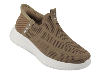 Lehké dámské sneakersy Potocki 26-01312 hnědé