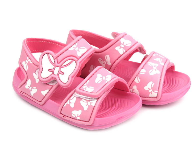 Žabky, dívčí dřeváky sandály - AMERICAN CLUB NH 75/23, NH 76/23, fialové s duhou