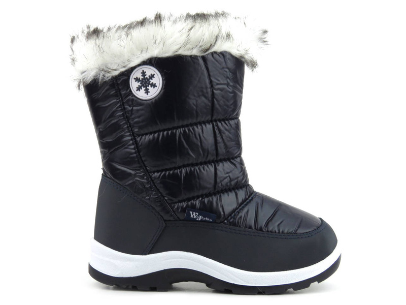 Sněhule, teplé dětské zimní boty - WOJTYŁKO 23036, tmavě modrá