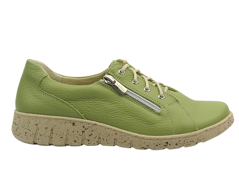 Dámské kožené polobotky HELIOS Comfort 429, zelené