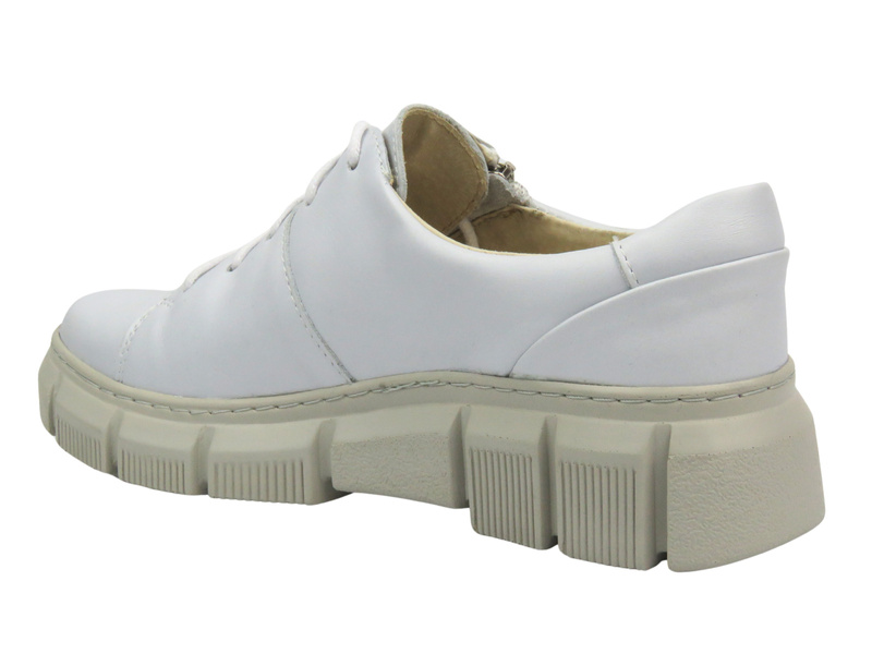 Dámské kožené polobotky polské značky - HELIOS Comfort 413, světle šedé