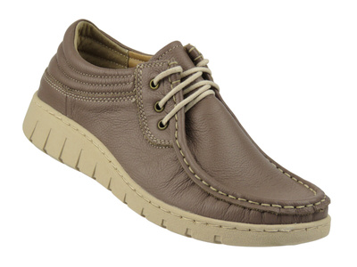 Dámské polobotky z přírodní kůže Helios Komfort 629S, khaki
