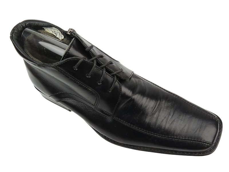 Elegantní pánské kožené boty - Conhpol 5289, černá