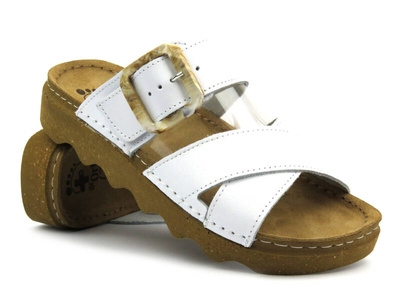 Dámské žabky s nastavitelným páskem - Befado Dr Orto 179D005, bílé