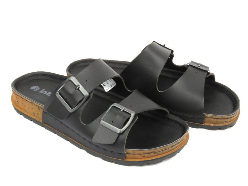 Dámské žabky s leopardím potiskem - INBLU CP-10, béžová a zlatá