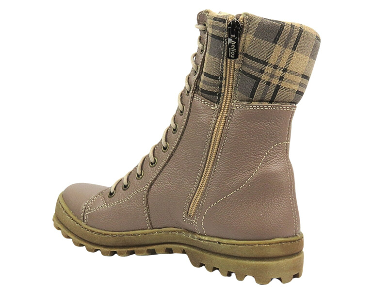 Dámské kožené návleky - HELIOS Comfort 611, khaki