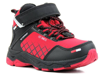 SoftShell dětské sněhule, zimní boty - AMERICAN CLUB HL 36/21, černá a červená