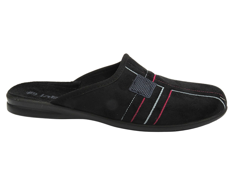INBLU Pánské pantofle s měkkou stélkou OG-2D Black Slip-on
