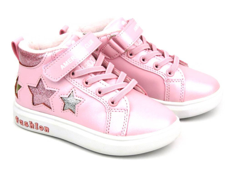 Zateplené dětské kozačky - AMERICAN CLUB BD 26/22, růžové