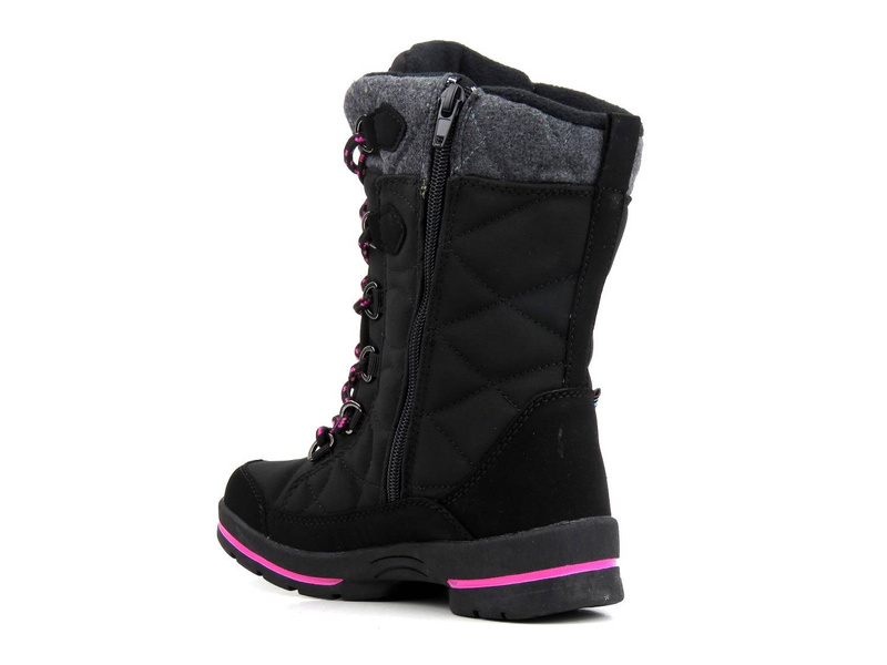 Dětské sněhule s membránou a softshellem - AMERICAN CLUB SN19, černé