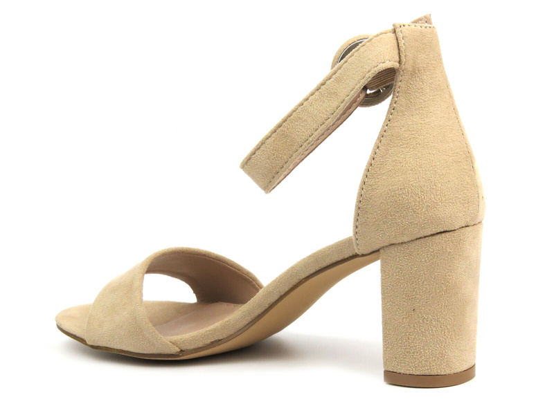 Elegantní dámské sandály na vysokém podpatku - Evento 23SD35-5578, béžová