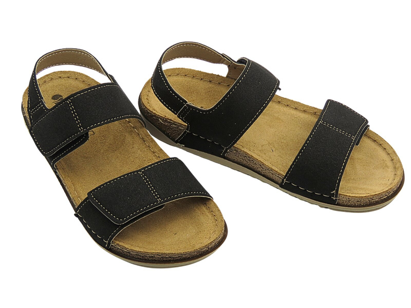 Dámské sandály na suchý zip – INBLU AA-70, černé