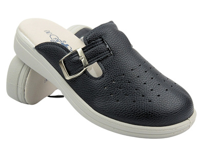 Pánské sanitární zdravotnické pantofle s koženou stélkou – Befado Dr Orto Med 177M006, tmavě modré