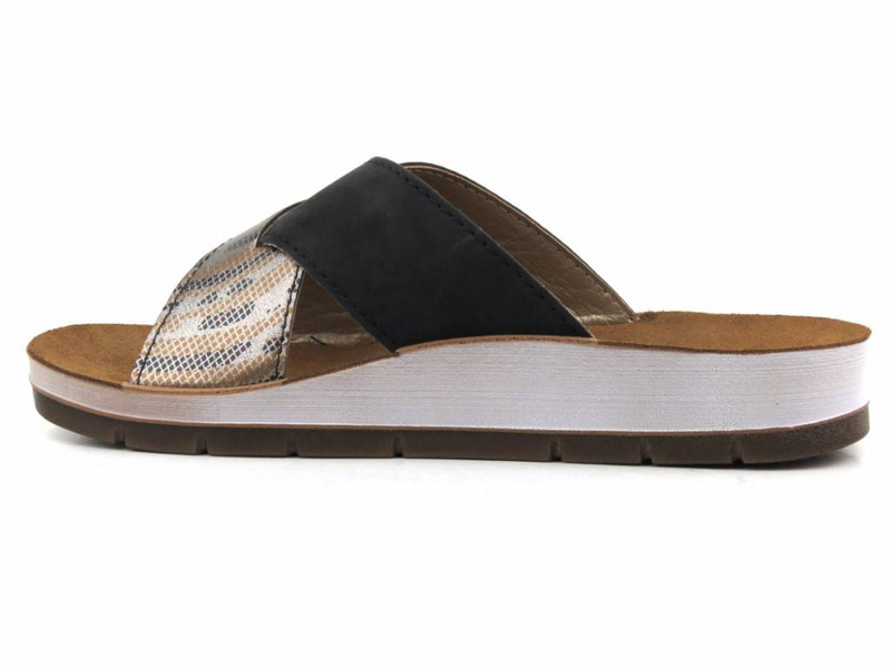 Dámské žabky se zkříženými ramínky - INBLU CP-38, černé