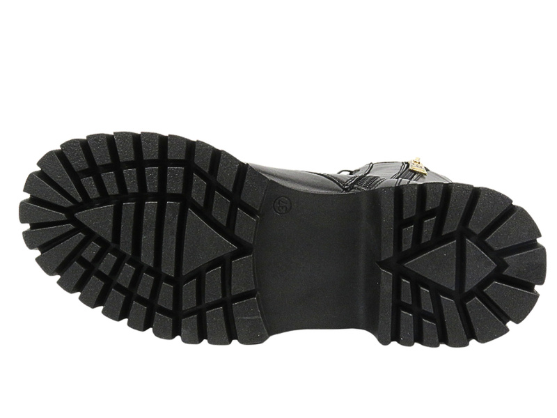 Dámské kožené boty - CheBello 4587 Black with Zipper 