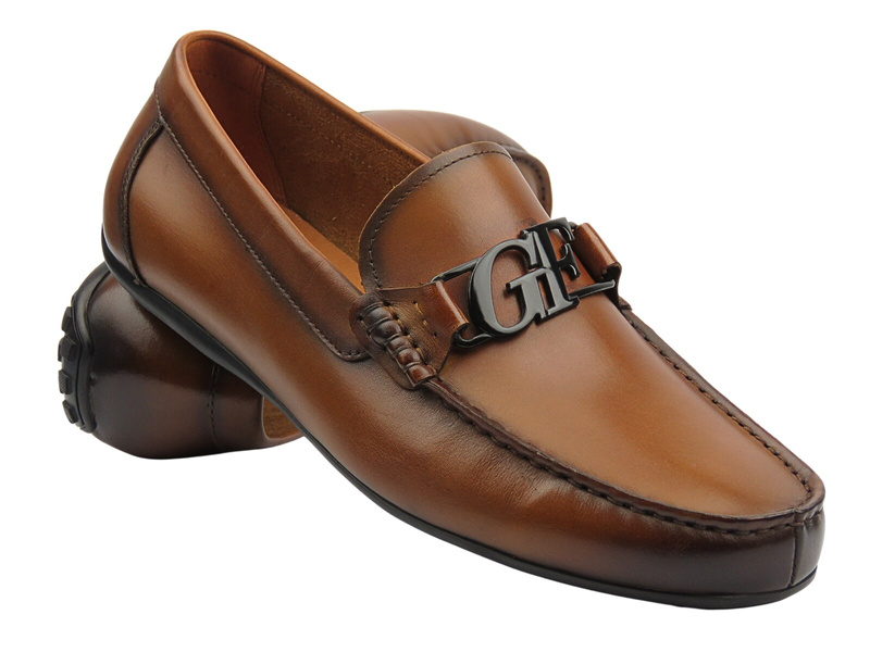 Pánské mokasíny - John Doubare 4D03-2J-B4, hnědé