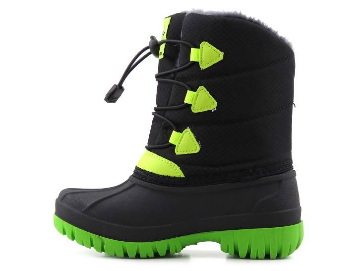 Dětské sněhule s manžetou - LEE COOPER LCJ-21-44-0519K, černá se zelenou